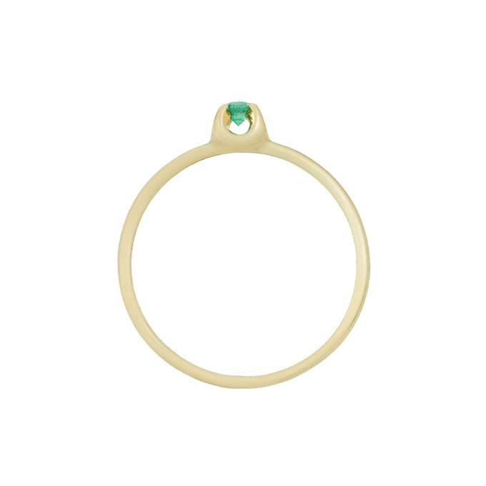 Кольцо из золота 585 пробы c изумрудом, Л 4106 9992 за 17200