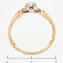 Кольцо из комбинированного золота 585 пробы c 1 бриллиантом Л73005943 фото 4