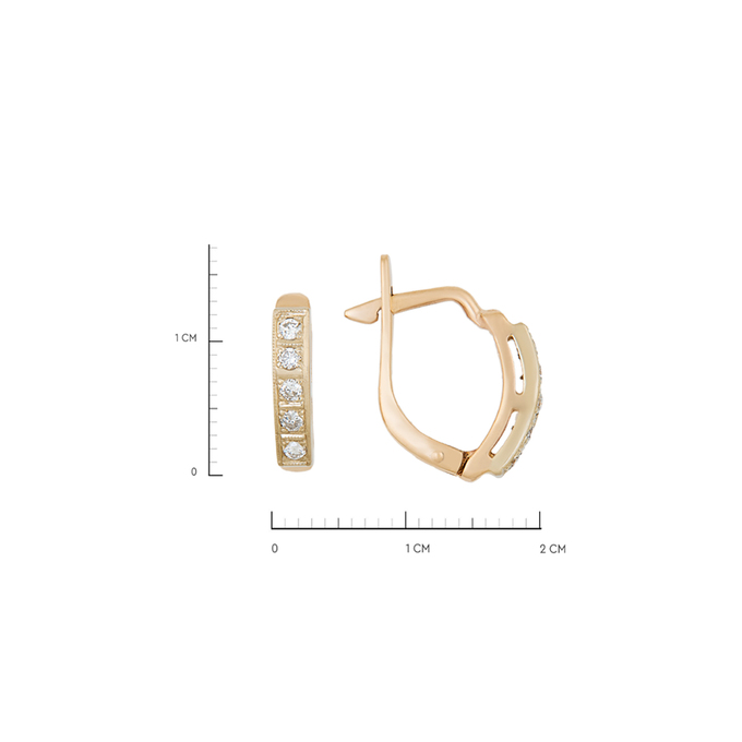 Серьги из золота 585 пробы c бриллиантами, К 0000 3968 за 59400