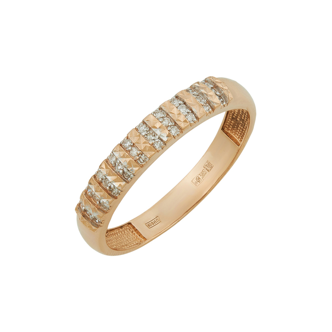 Кольцо из золота 585 пробы c бриллиантами