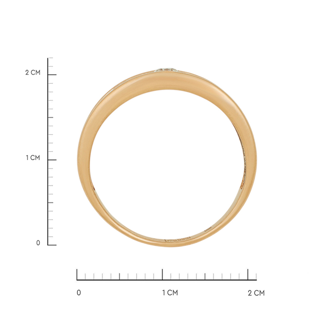 Кольцо из золота 585 пробы c бриллиантом, Л 4807 5555 за 40720