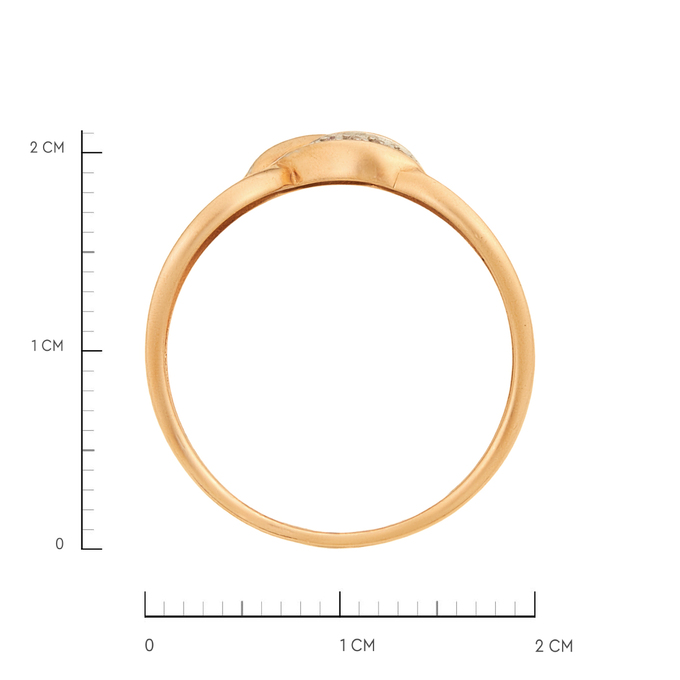 Кольцо из золота 585 пробы c фианитами, Л 2509 0733 за 23600