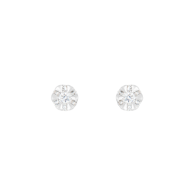 Серьга из золота 585 пробы c бриллиантами