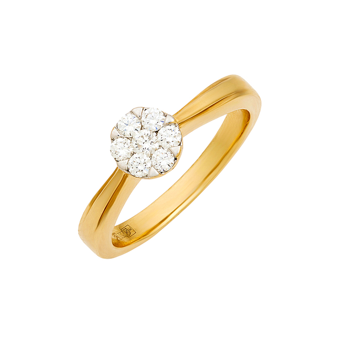 Кольцо из золота 750 пробы c бриллиантами, Л 6002 4201 за 57540