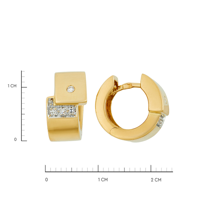 Серьги из золота 750 пробы c бриллиантами, Ц О007 1849 за 116720