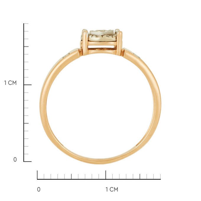 Кольцо из золота 585 пробы c бриллиантами, Л 3911 4383 за 30320
