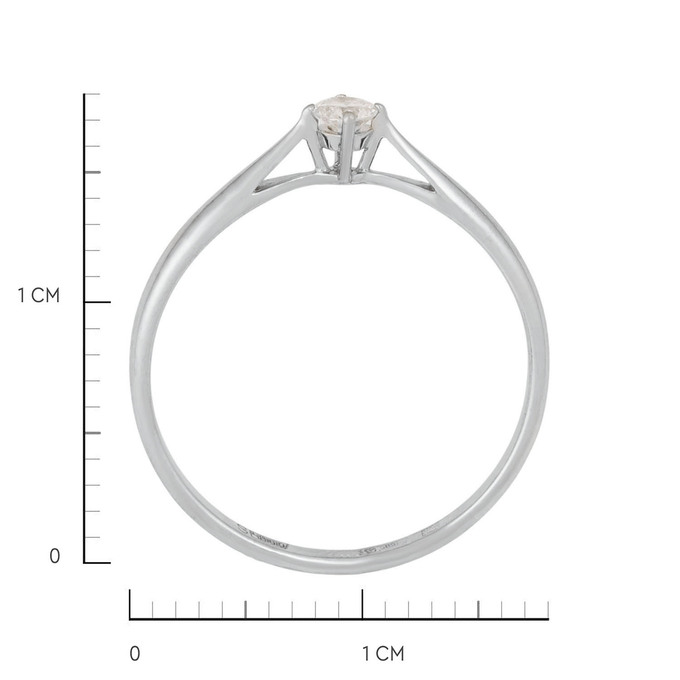 Кольцо из золота 585 пробы c бриллиантом