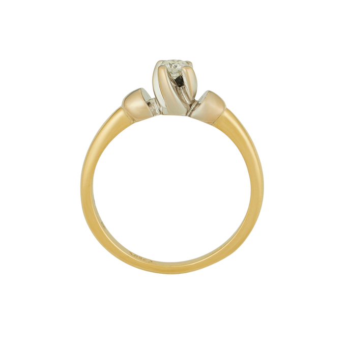 Кольцо из золота 750 пробы c бриллиантом, Л 2812 0594 за 63600