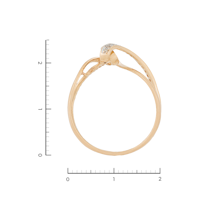 Кольцо из золота 585 пробы c 28 бриллиантами, Л 7302 3789 за 22000