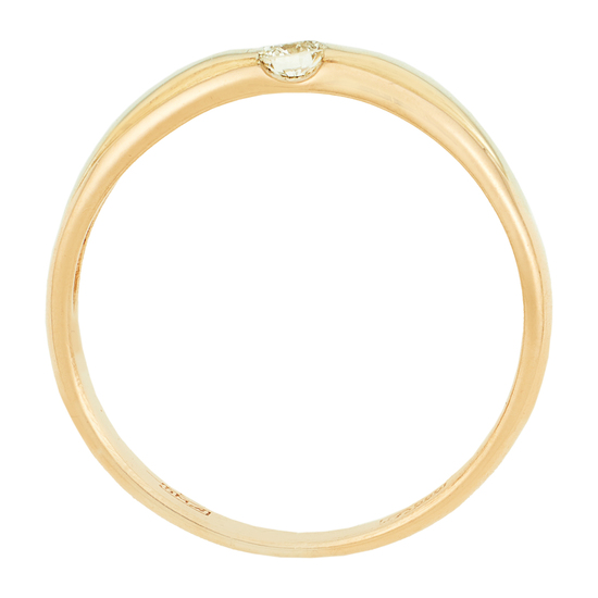 Кольцо из комбинированного золота 585 пробы c 1 бриллиантом, Л11152052 за 19140