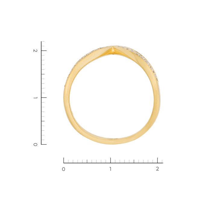 Кольцо из желтого золота 750 пробы c 21 бриллиантами, Л 4505 7445 за 67000
