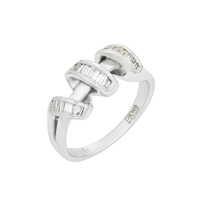 Кольцо из золота 750 пробы c бриллиантами