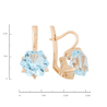 Серьги из золота 585 пробы c топазами