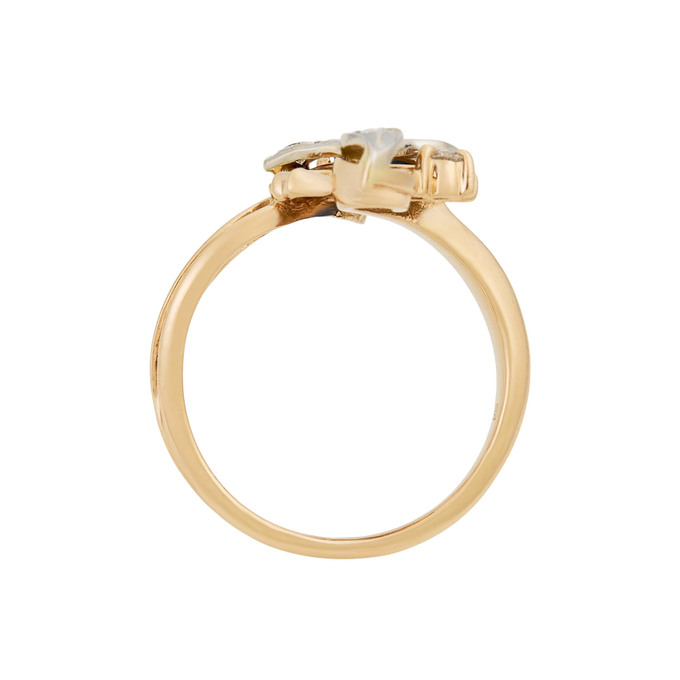 Кольцо из золота 585 пробы c сапфиром и бриллиантами, Л 0401 6211 за 62000