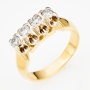 Кольцо из комбинированного золота 585 пробы c 4 бриллиантами Л37050673 фото 1