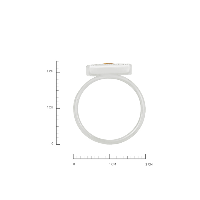 Кольцо из золота 750 пробы c цитрином и бриллиантами, Л 2811 8863 за 105000