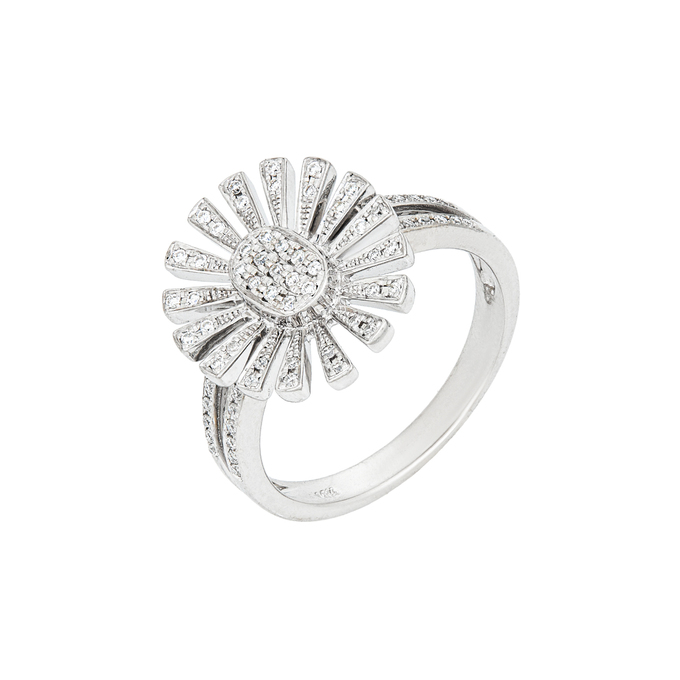 Кольцо из золота 585 пробы c бриллиантами