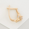 Серьги из красного золота 585 пробы c фианитами