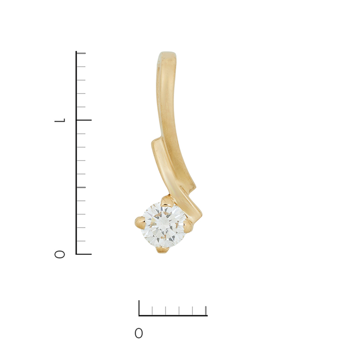 Подвеска из золота 750 пробы c 1 бриллиантом