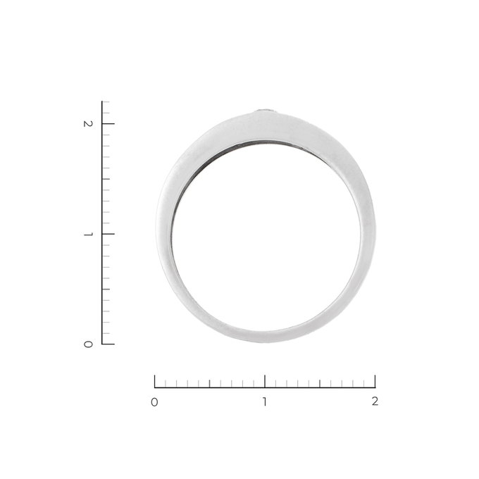 Кольцо из белого золота 585 пробы c 1 бриллиантом