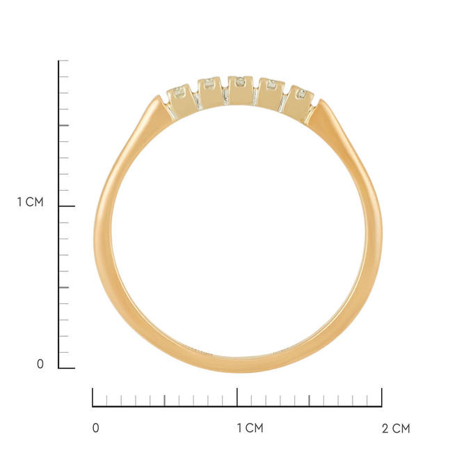 Кольцо из золота 585 пробы c бриллиантами