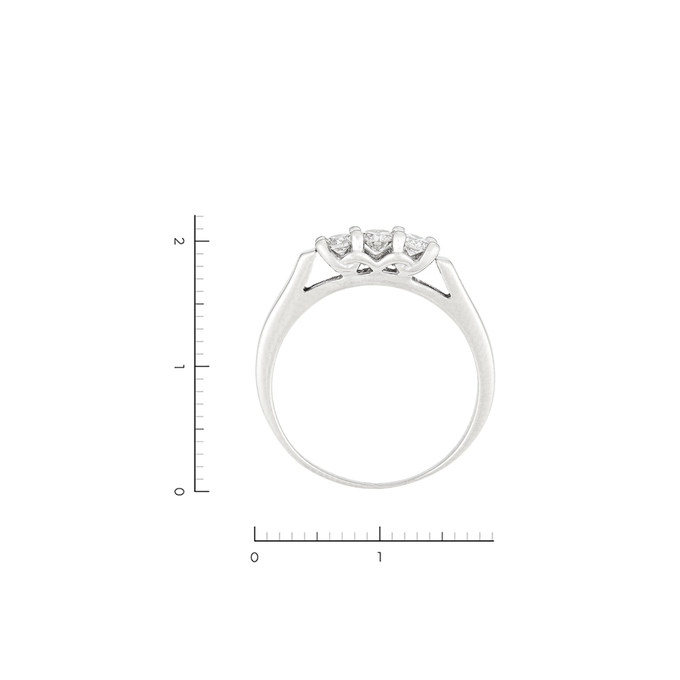 Кольцо из золота 585 пробы c 3 бриллиантами, Л 2010 0667 за 26800