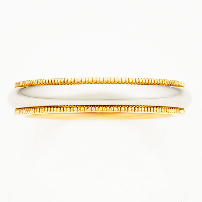Кольцо обручальное Tiffany&Co золото, 750, 3 к.,6,67 гр. (чистый вес 6,67 гр.) Tiffany&Co Milgrain,  PT950