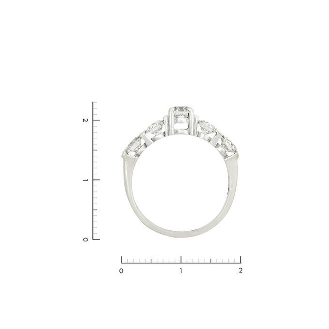 Кольцо из золота 585 пробы c 5 бриллиантами, Л 1115 8684 за 227200