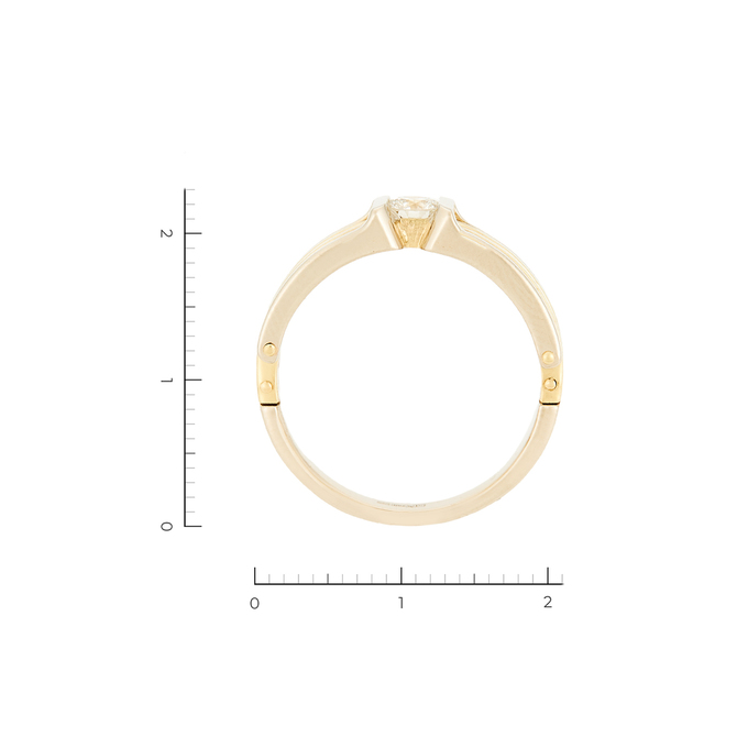 Кольцо из комбинированного золота 750 пробы c 1 бриллиантом, Л 6201 6438 за 98000