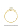 Кольцо из комбинированного золота 585 пробы c 1 бриллиантом Л75016289 фото 4