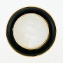 Кольцо из желтого золота 585 пробы c 1 перламутром и 1 ониксом Л43054486 фото 2