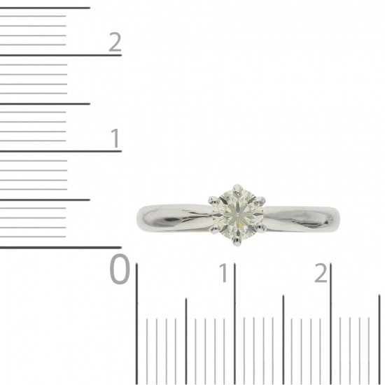 Кольцо из белого золота 585 пробы c 1 бриллиантом, Л41043528 за 44550