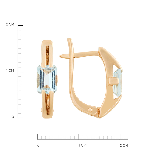 Серьги из золота 585 пробы c топазами, К 0000 3924 за 40600