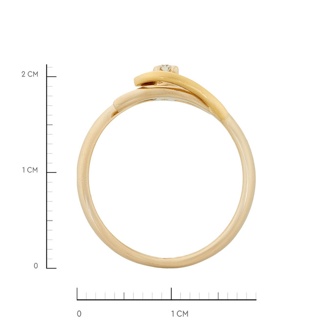 Кольцо из золота 750 пробы c бриллиантом, Л 7300 9563 за 52400