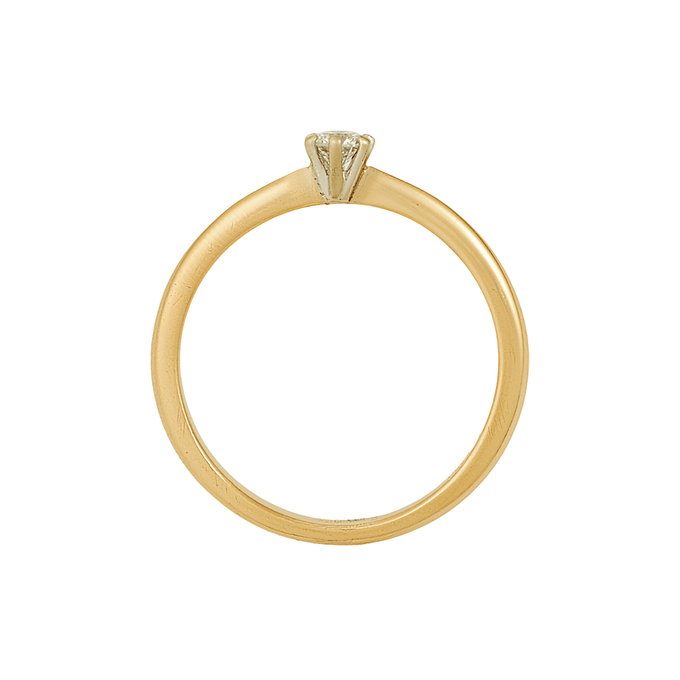 Кольцо из золота 585 пробы c бриллиантом