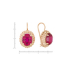 Серьги из золота 583 пробы c 2 корундами