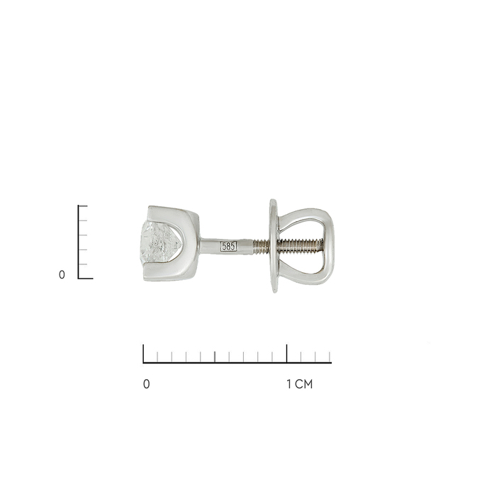 Серьга из золота 585 пробы c бриллиантом, Л 2811 9157 за 60000