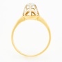 Кольцо из желтого золота 750 пробы c 1 бриллиантом Л22036152 фото 2