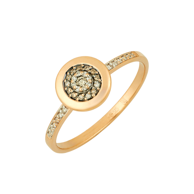 Кольцо из золота 585 пробы c бриллиантами, Л 3910 6799 за 34000