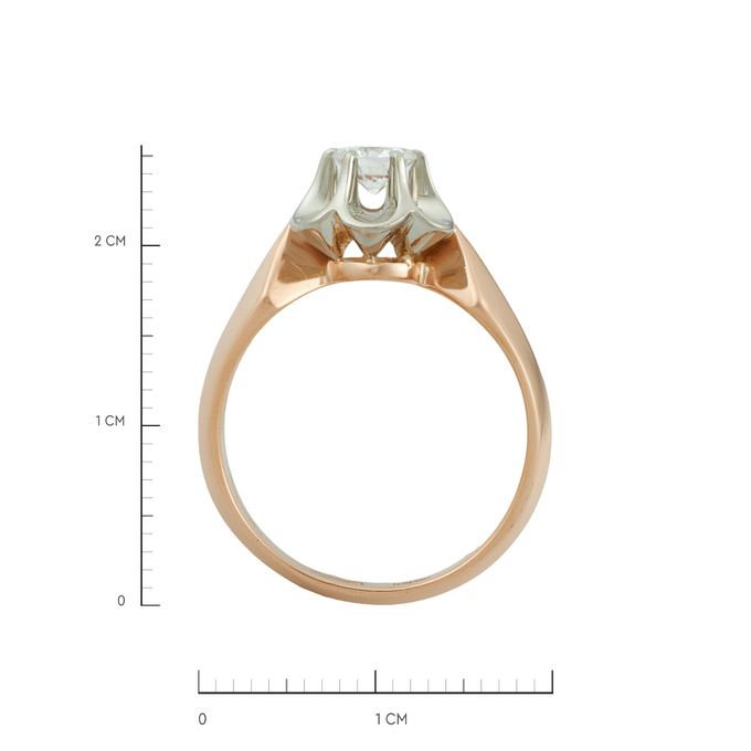 Кольцо из золота 585 пробы c бриллиантом, Л 1812 0068 за 133200