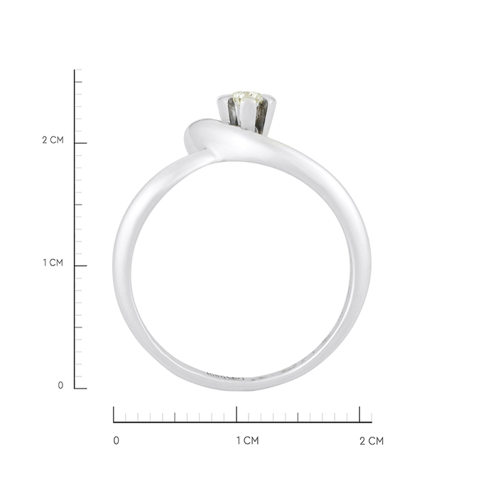 Кольцо из золота 585 пробы c бриллиантом, Л 3606 6310 за 38000