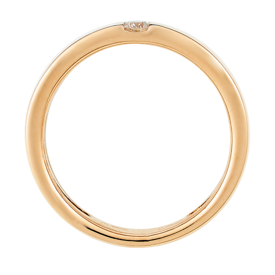 Кольцо из комбинированного золота 585 пробы c 16 бриллиантами, Л23156618 за 18200