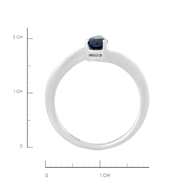 Кольцо из золота 585 пробы c сапфиром