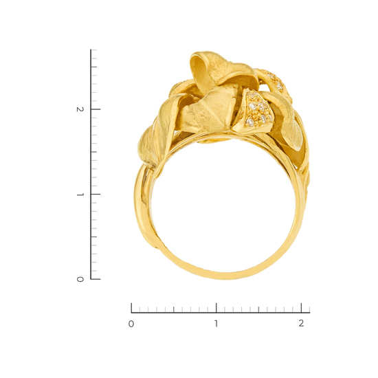 Кольцо из желтого золота 750 пробы c 36 бриллиантами, Л09105123 за 159000