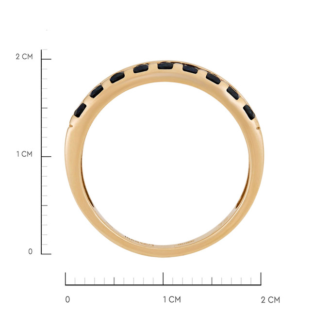 Кольцо из золота 585 пробы c сапфирами и бриллиантами, Л 1208 6222 за 39600