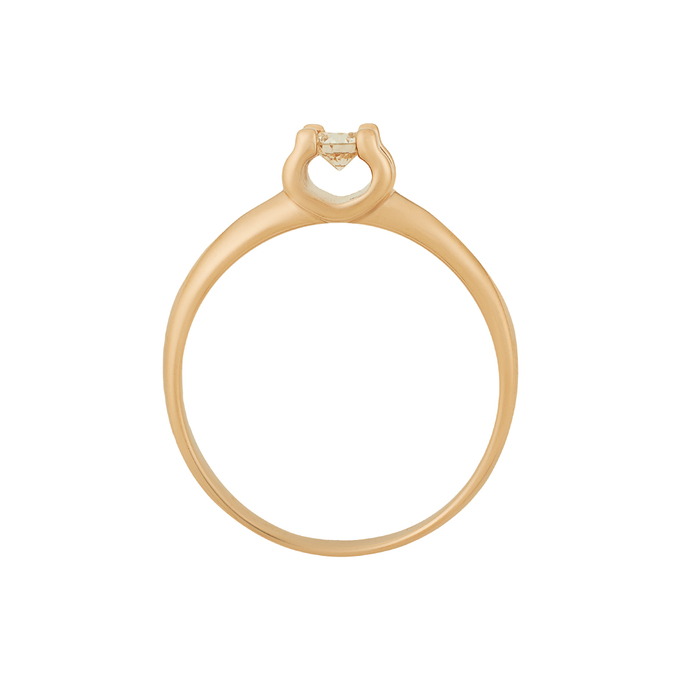 Кольцо из золота 585 пробы c бриллиантом