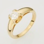 Кольцо из желтого золота 585 пробы c 1 бриллиантом Л23144514 фото 1
