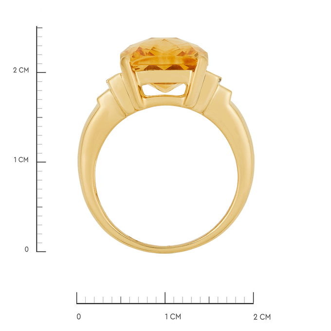Кольцо из золота 750 пробы c цитрином и бриллиантами, Л 2811 7535 за 120000