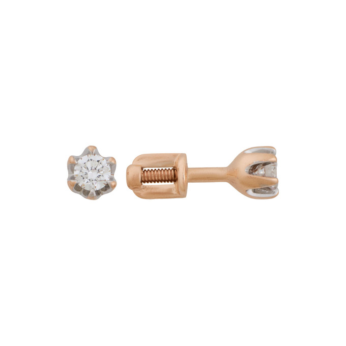 Серьги из золота 585 пробы с бриллиантами, Ц О007 4348 за 32000