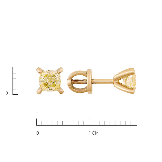 Пусеты из золота 750 пробы c бриллиантами, Ц О007 2525 за 180000